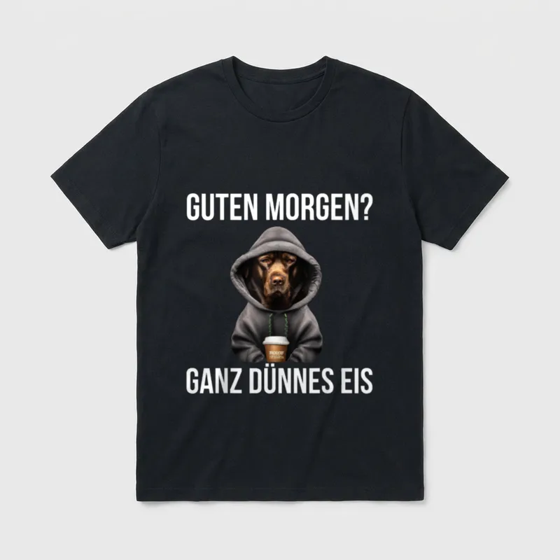 Labrador Kaffee Morgenmenschen Guten T-Shirt – Klassisches T-Shirt in Schwarz