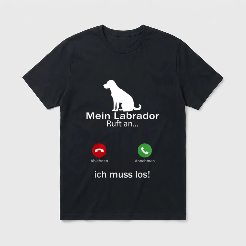 Aufruf an Haustierliebhaber Labrador T-Shirt – Klassisches T-Shirt in Schwarz