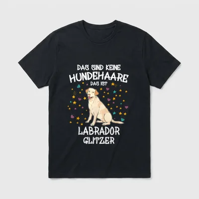 Labrador Glitzer Labbi Hundehalter T-Shirt – Klassisches T-Shirt in Schwarz