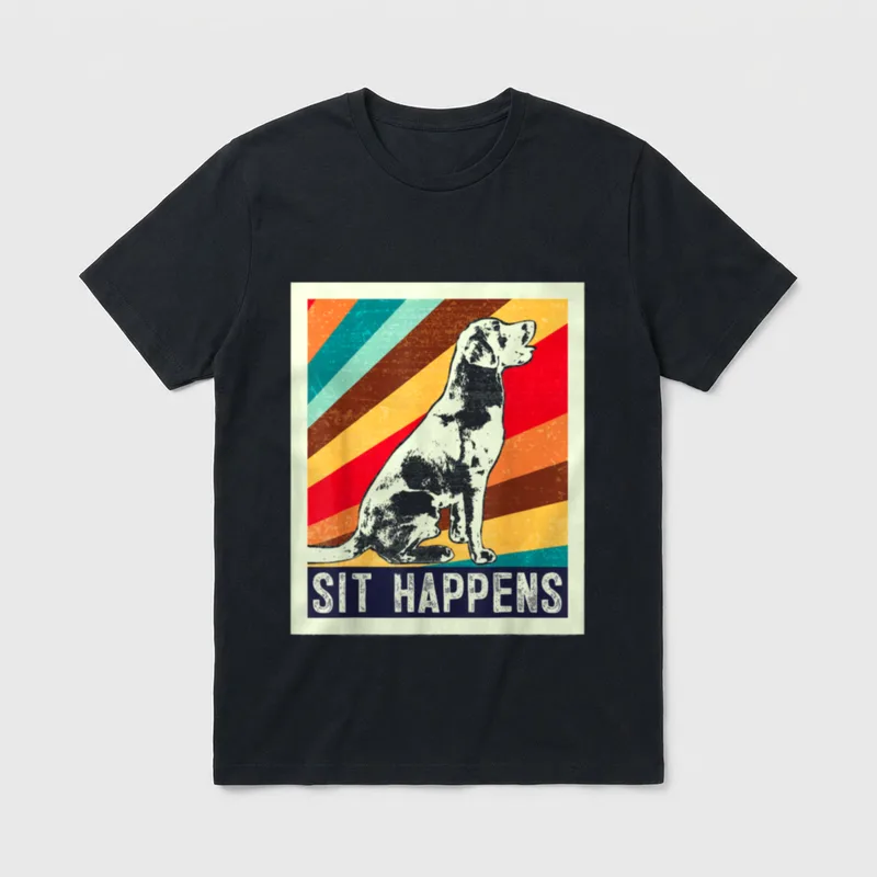 Retro Labrador Retriever & T-Shirt – Klassisches T-Shirt in Schwarz
