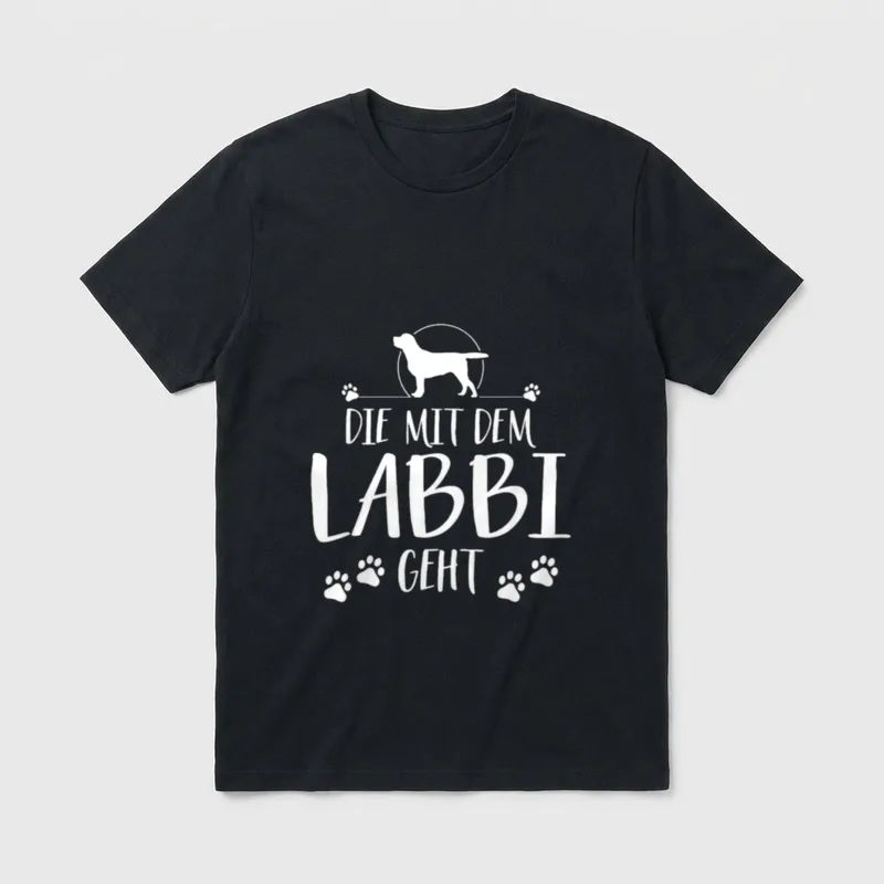 Die mit dem Labbi T-Shirt – Klassisches T-Shirt in Schwarz