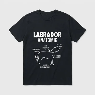 Labrador Anatomie Hundebesitzer Lustiges T-Shirt – Klassisches T-Shirt in Schwarz