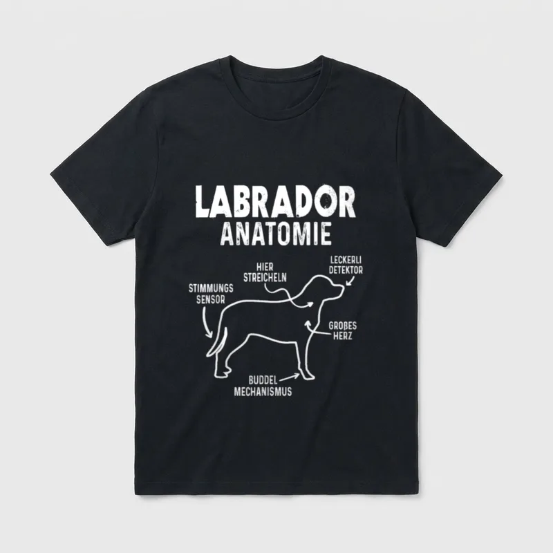 Labrador Anatomie Hundebesitzer Lustiges T-Shirt – Klassisches T-Shirt in Schwarz