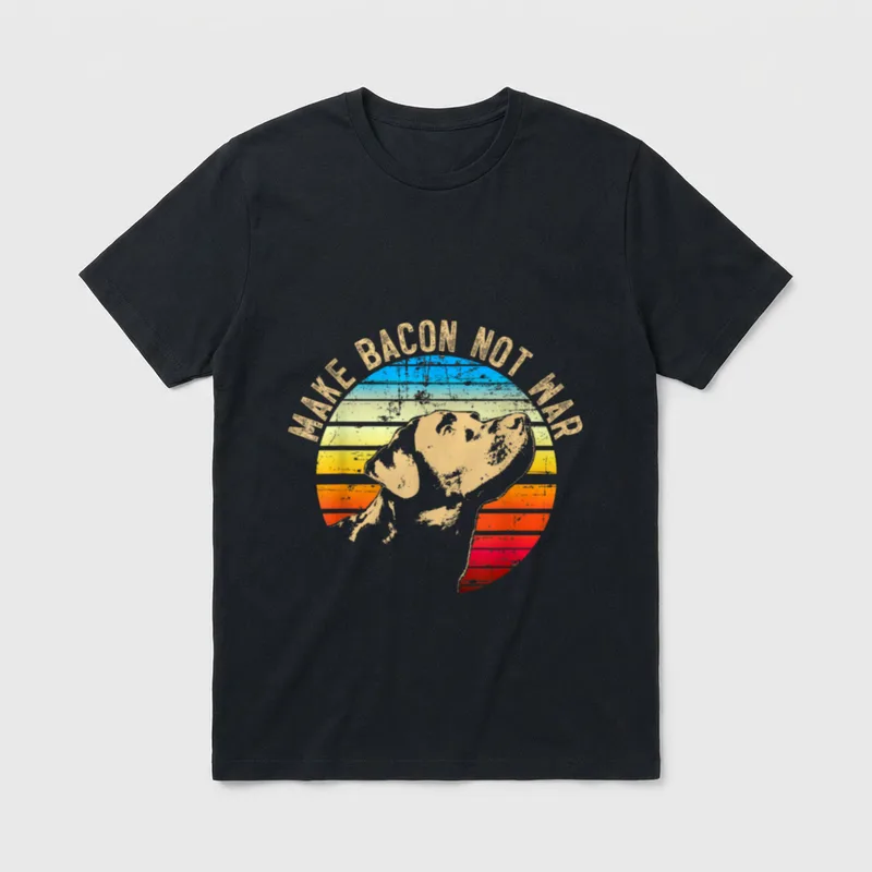 Retro Labrador Retriever Idee T-Shirt – Klassisches T-Shirt in Schwarz
