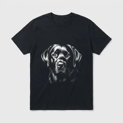 Süßer Labrador Kopf T-Shirt – Klassisches T-Shirt in Schwarz