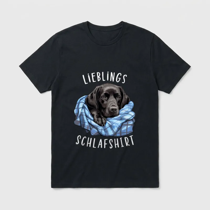 Hund Offizielles Lieblings Schlafshirt T-Shirt 0033 – Klassisches T-Shirt in Schwarz