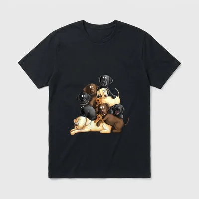Labrador Retriever Hundehaufen I T-Shirt – Klassisches T-Shirt in Schwarz