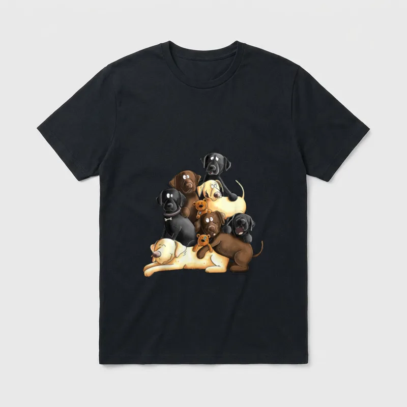 Labrador Retriever Hundehaufen I T-Shirt – Klassisches T-Shirt in Schwarz