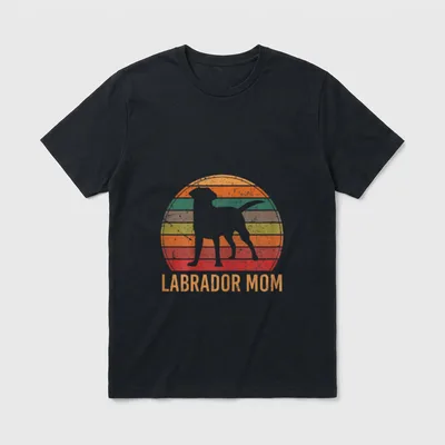 Labrador Mom Labbi Retriever T-Shirt – Klassisches T-Shirt in Schwarz