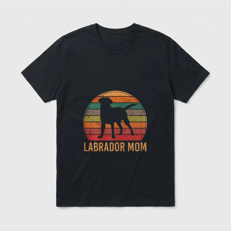 Labrador Mom Labbi Retriever T-Shirt – Klassisches T-Shirt in Schwarz
