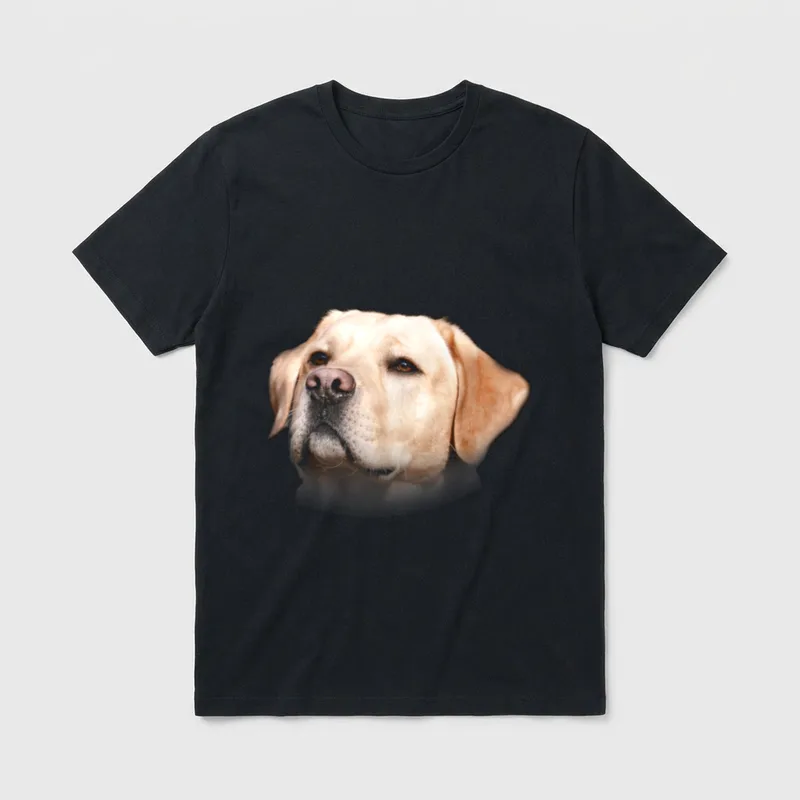 Gelber Labrador Apportierhund T-Shirt – Klassisches T-Shirt in Schwarz