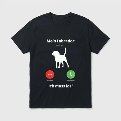 Mein Labrador Ruft T-Shirt – Klassisches T-Shirt in Schwarz