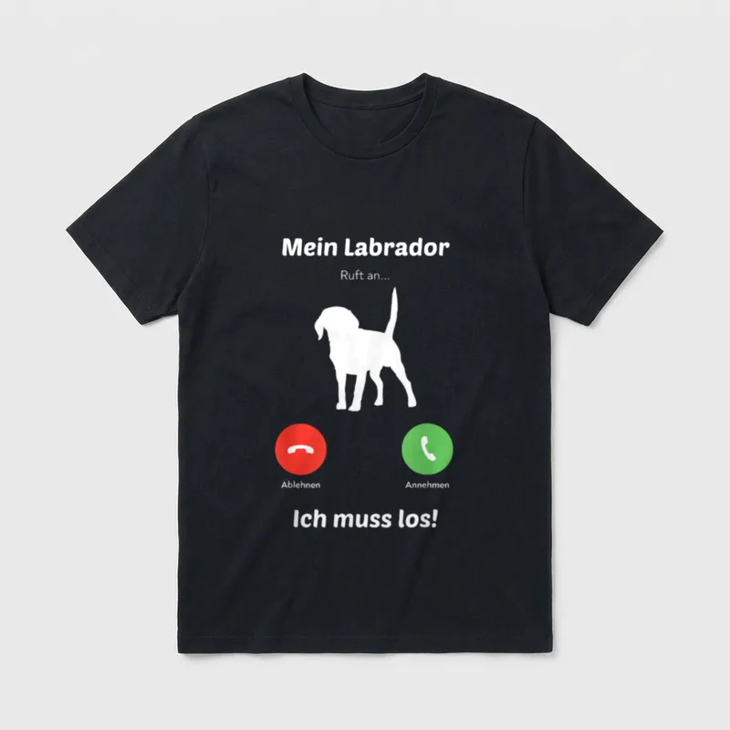 Mein Labrador Ruft T-Shirt – Klassisches T-Shirt in Schwarz
