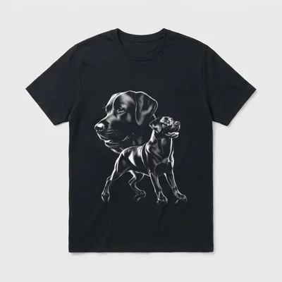 Verspielter süßer Labrador Hund T-Shirt – Klassisches T-Shirt in Schwarz