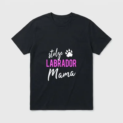 Labrador Mama T Stolz T-Shirt – Klassisches T-Shirt in Schwarz
