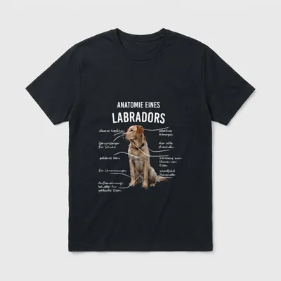 Anatomie eines Labradors Retriever T-Shirt – Klassisches T-Shirt in Schwarz