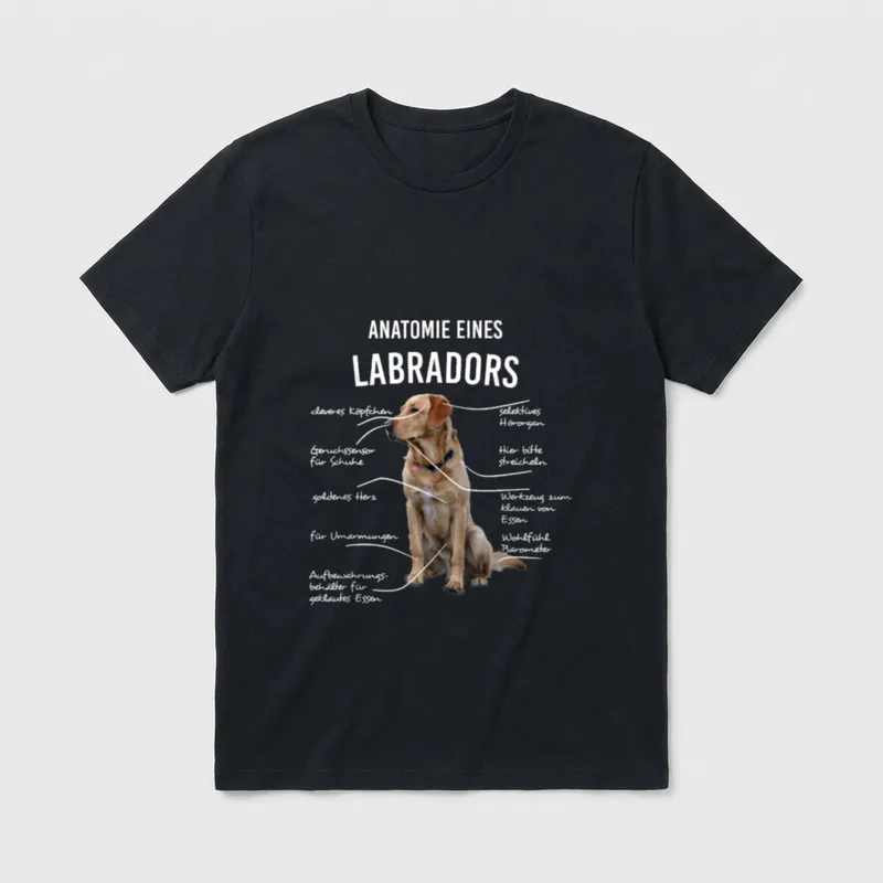 Anatomie eines Labradors Retriever T-Shirt – Klassisches T-Shirt in Schwarz