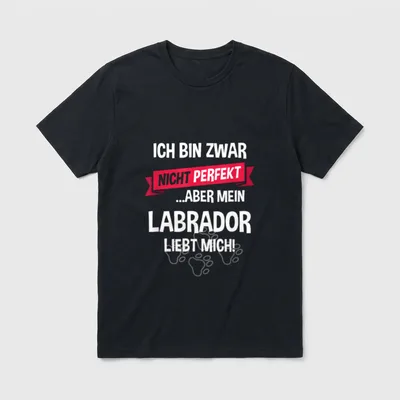Labrador Retriever Hund Hundehalter T-Shirt – Klassisches T-Shirt in Schwarz