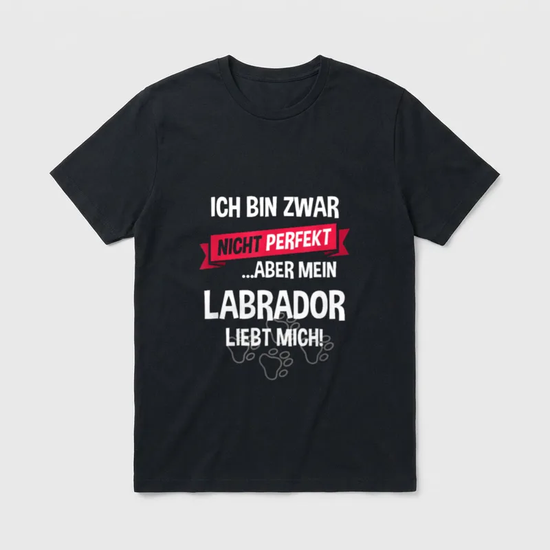 Labrador Retriever Hund Hundehalter T-Shirt – Klassisches T-Shirt in Schwarz