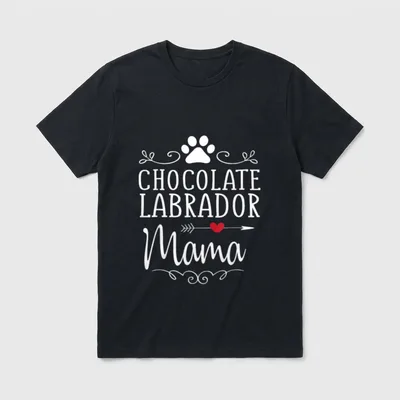 Schokolade Labrador Mama Schokolade T-Shirt – Klassisches T-Shirt in Schwarz