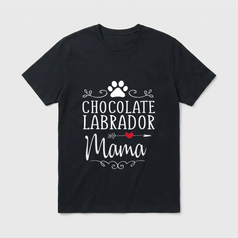 Schokolade Labrador Mama Schokolade T-Shirt – Klassisches T-Shirt in Schwarz