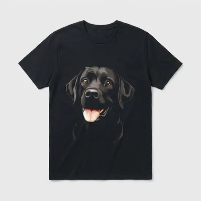 Labrador Retriever Hund Motiv T-Shirt – Klassisches T-Shirt in Schwarz
