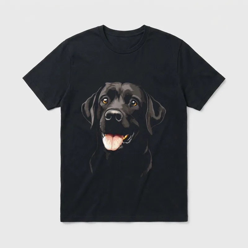 Labrador Retriever Hund Motiv T-Shirt – Klassisches T-Shirt in Schwarz
