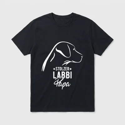 Stolzer Labbi Papa Labrador T-Shirt – Klassisches T-Shirt in Schwarz