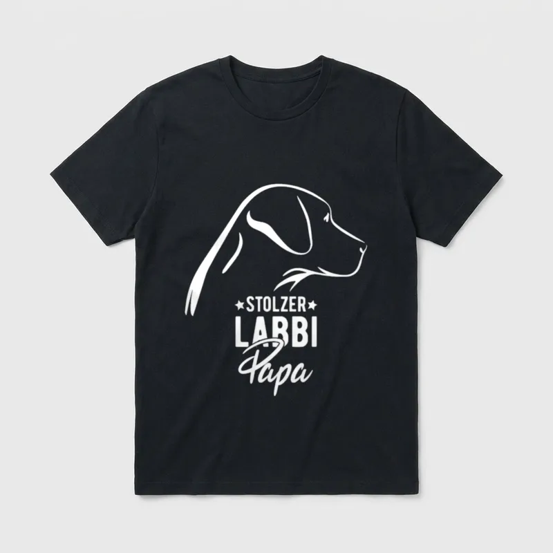 Stolzer Labbi Papa Labrador T-Shirt – Klassisches T-Shirt in Schwarz