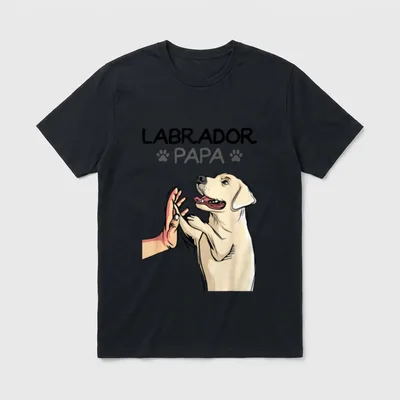 Labrador Papa Hunde Herrchen T-Shirt – Klassisches T-Shirt in Schwarz