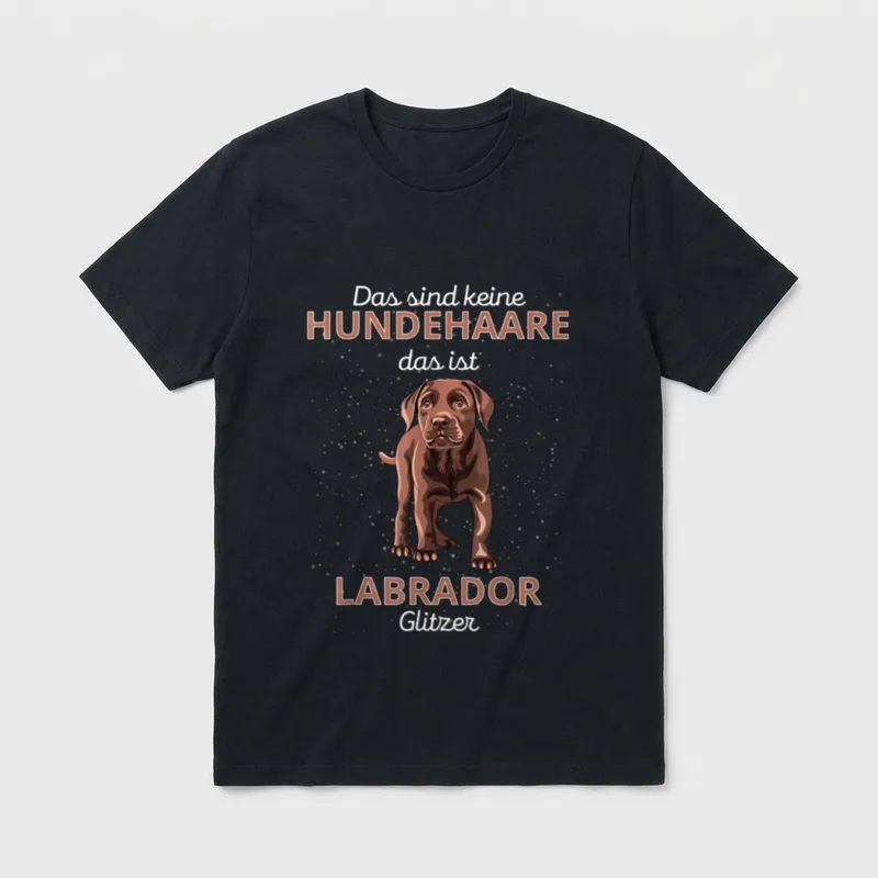 Das sind keine Hundehaare T-Shirt 0071 – Klassisches T-Shirt in Schwarz