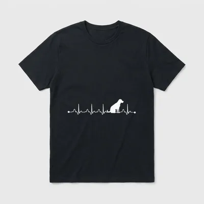 Labrador Retriever 2 Herzschlag T-Shirt – Klassisches T-Shirt in Schwarz