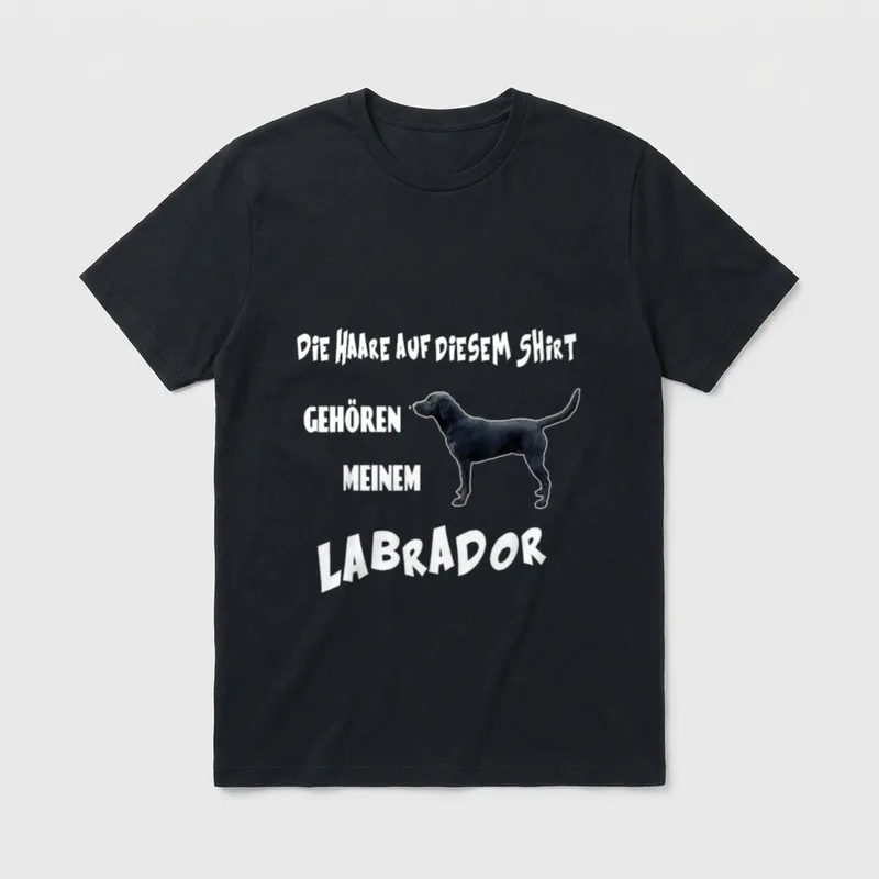 Hundebesitzer Labrador Hundehaare Hunde T-Shirt – Klassisches T-Shirt in Schwarz