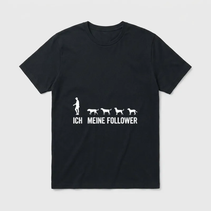 Ich Meine Follower Labrador T-Shirt – Klassisches T-Shirt in Schwarz