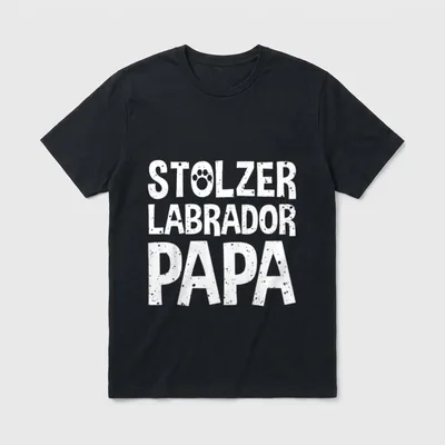Stolzer Labrador Papa Hund T-Shirt – Klassisches T-Shirt in Schwarz
