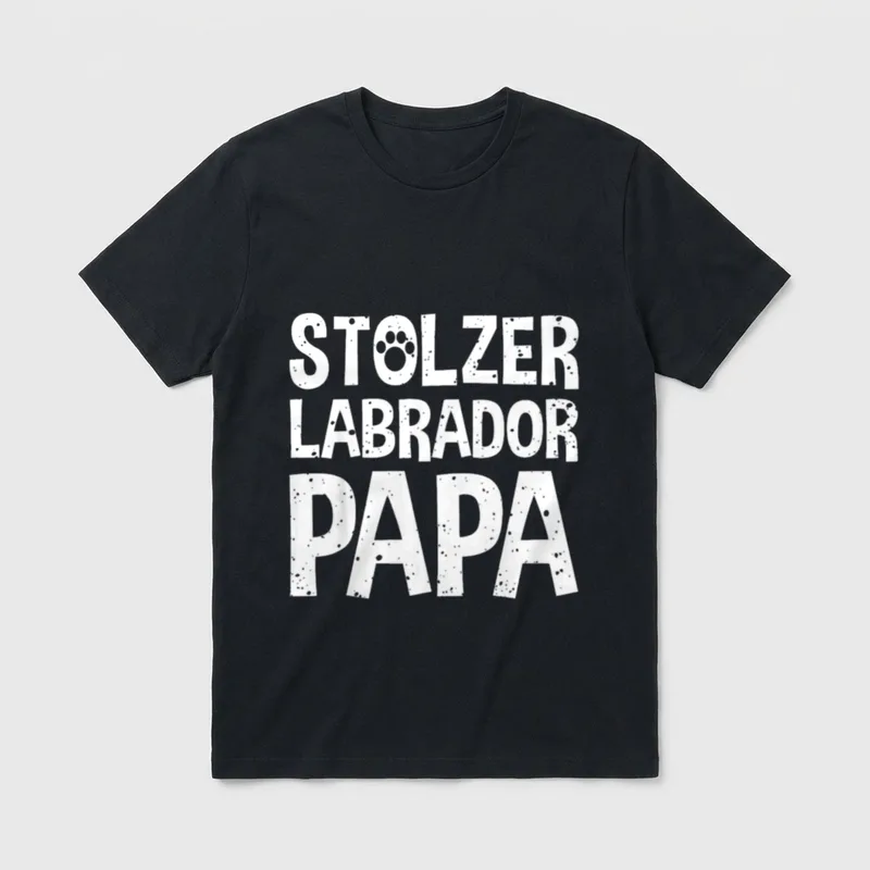 Stolzer Labrador Papa Hund T-Shirt – Klassisches T-Shirt in Schwarz