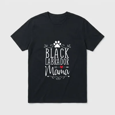 Black Labrador Mama Black T-Shirt – Klassisches T-Shirt in Schwarz