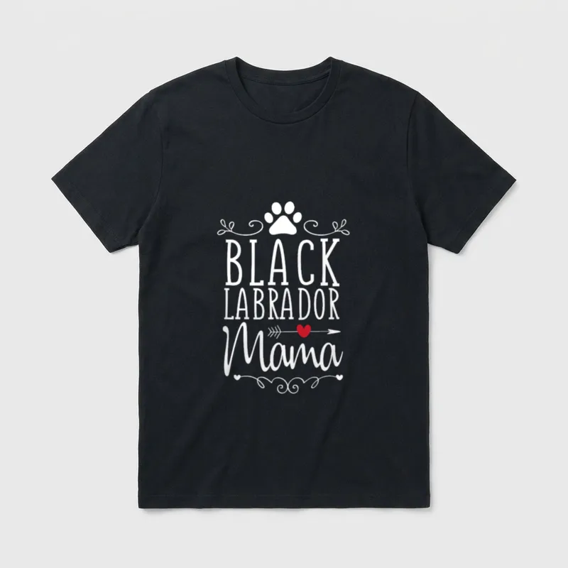 Black Labrador Mama Black T-Shirt – Klassisches T-Shirt in Schwarz
