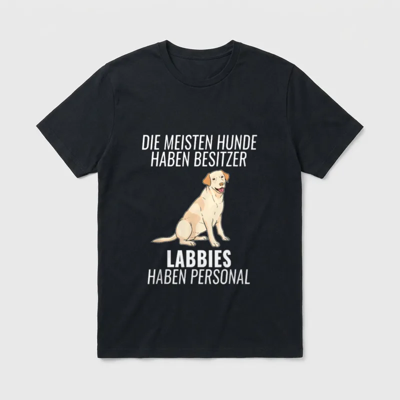 Lustiges Labbie Personal Hundehalter T-Shirt – Klassisches T-Shirt in Schwarz