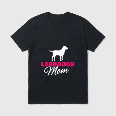 Labrador Mama T-Shirt – Klassisches T-Shirt in Schwarz