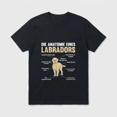 Hund Labrador Anatomie Hundehalter T-Shirt – Klassisches T-Shirt in Schwarz