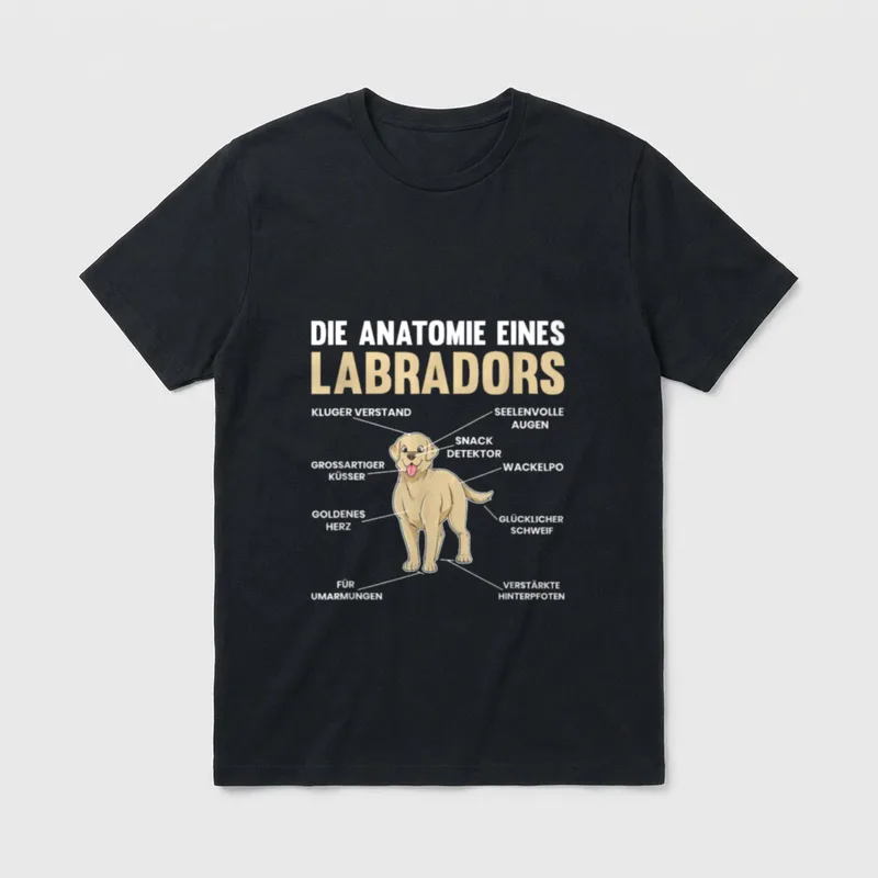 Hund Labrador Anatomie Hundehalter T-Shirt – Klassisches T-Shirt in Schwarz