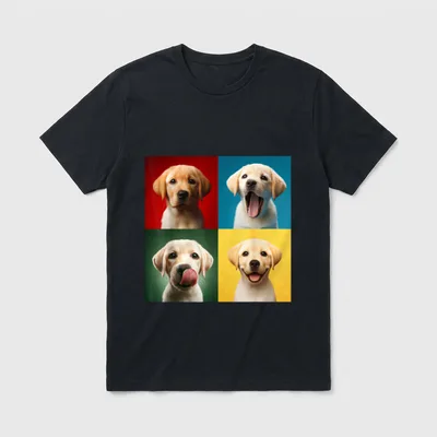 Labrador Welpen Porträt Welpe T-Shirt – Klassisches T-Shirt in Schwarz