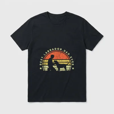 Best Labrador Dad Ever T-Shirt – Klassisches T-Shirt in Schwarz