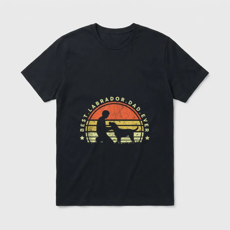 Best Labrador Dad Ever T-Shirt – Klassisches T-Shirt in Schwarz