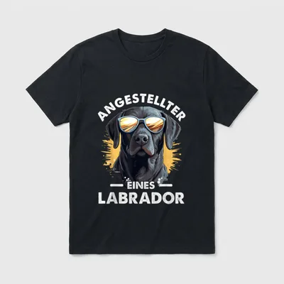 Labrador Angestellter Lustiger Spruch T-Shirt – Klassisches T-Shirt in Schwarz