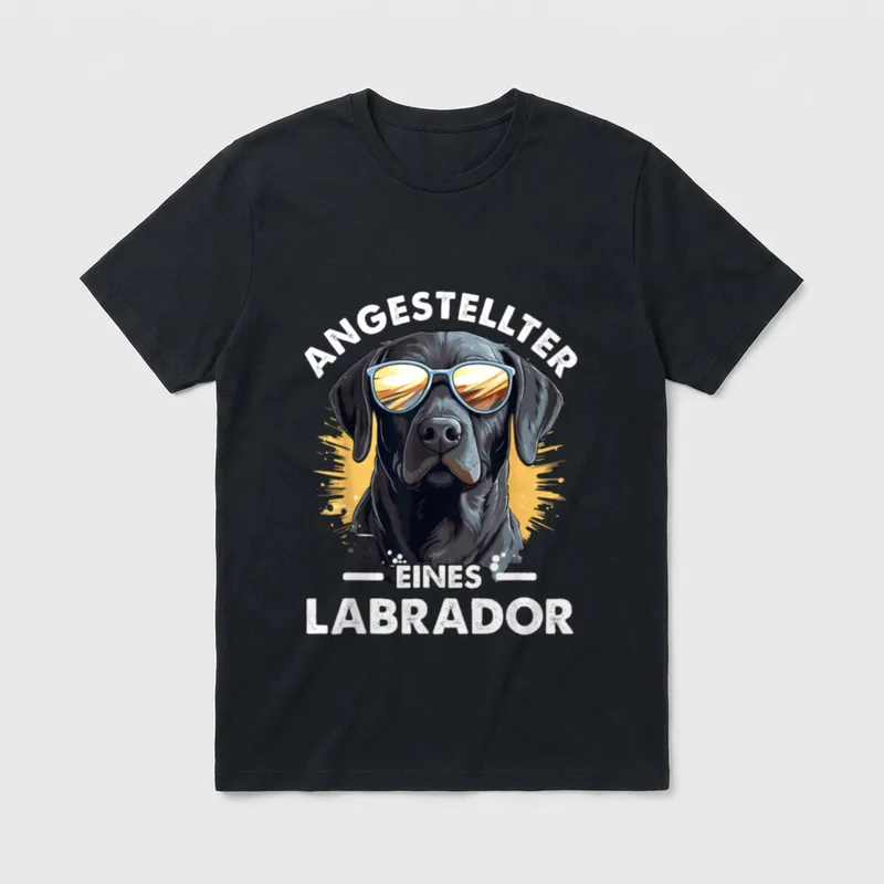 Labrador Angestellter Lustiger Spruch T-Shirt – Klassisches T-Shirt in Schwarz