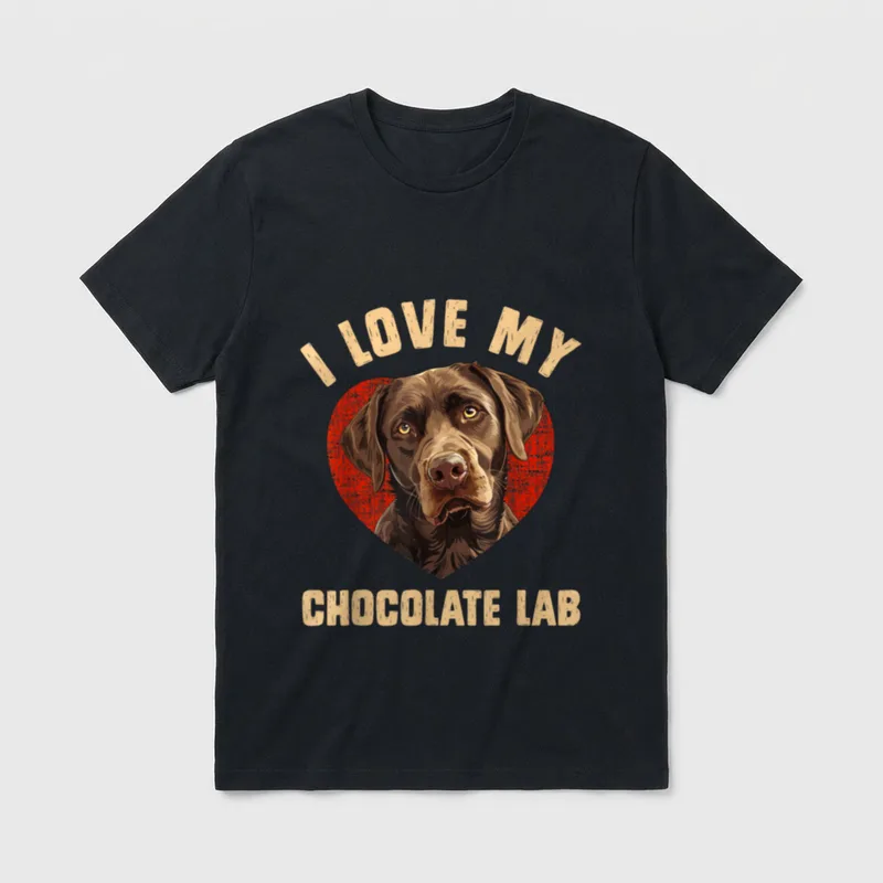 I Love My Labrador T-Shirt – Klassisches T-Shirt in Schwarz