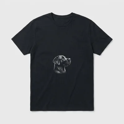 Süßer Labrador Kopf im kunstvollen T-Shirt – Klassisches T-Shirt in Schwarz