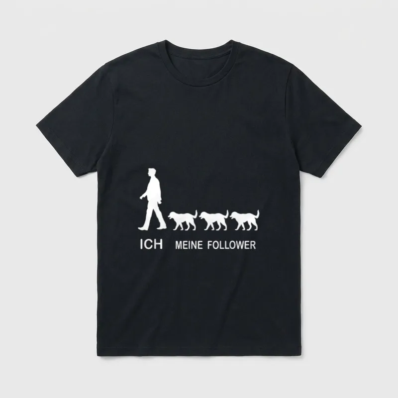 Ich Meine Follower Labrador T-Shirt 0114 – Klassisches T-Shirt in Schwarz